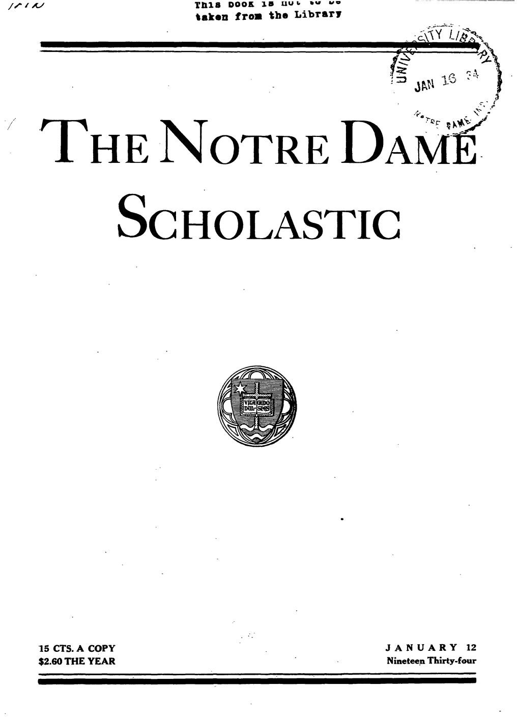 Notre Dame Scholastic, Vol. 67, No. 13