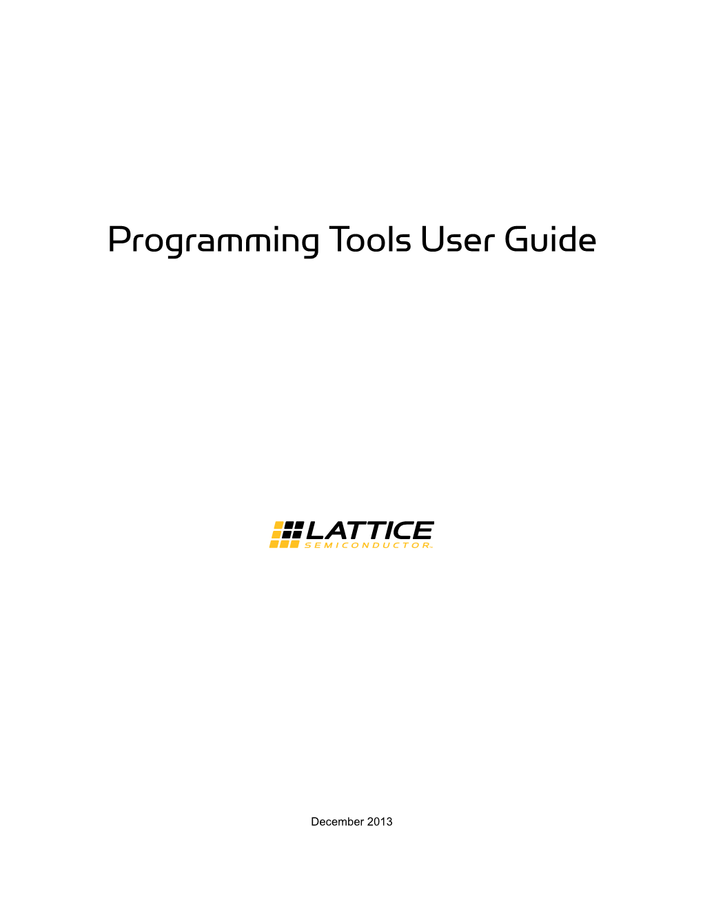 Programming Tools User Guide