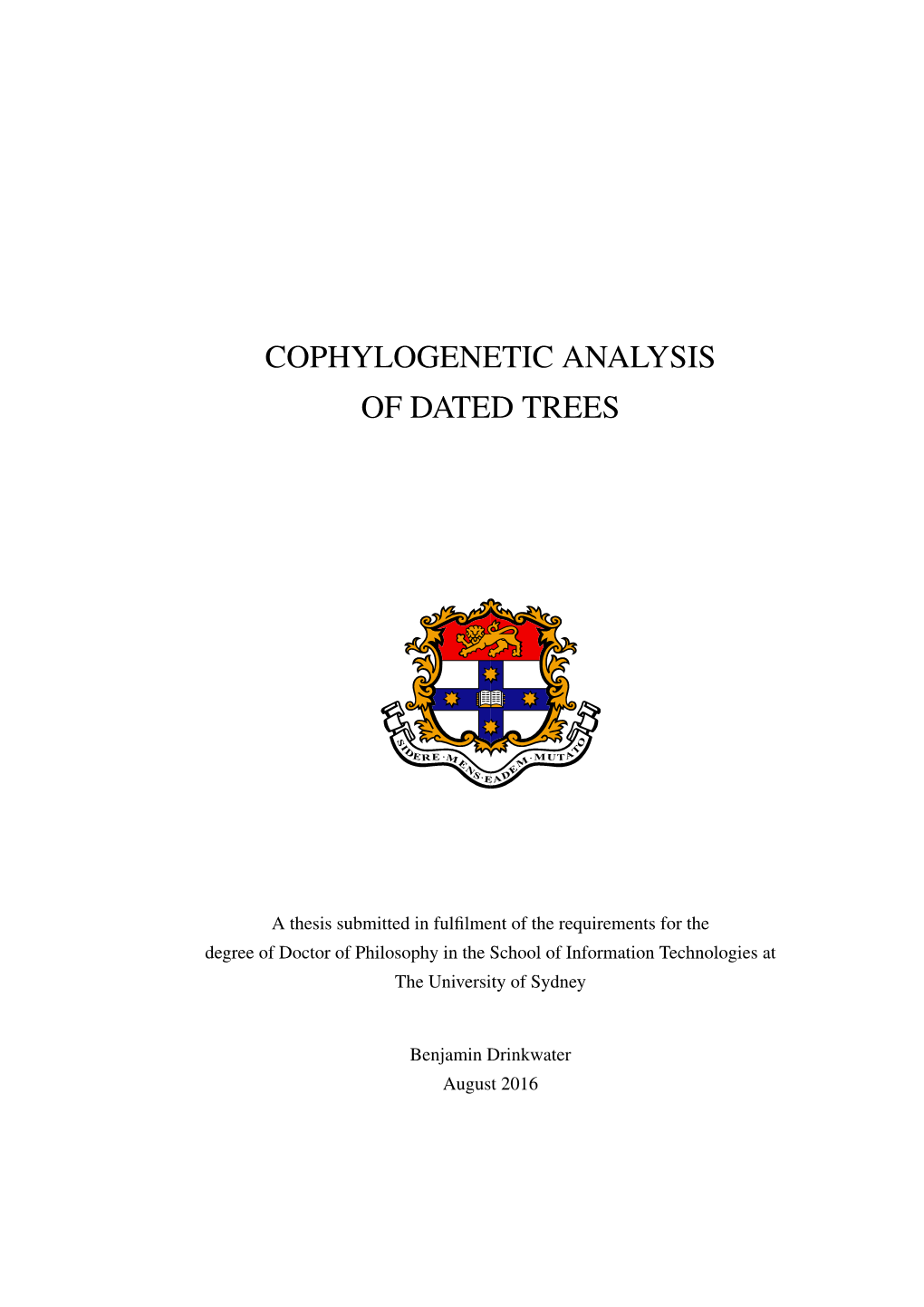 Cophylogenetic Analysis of Dated Trees