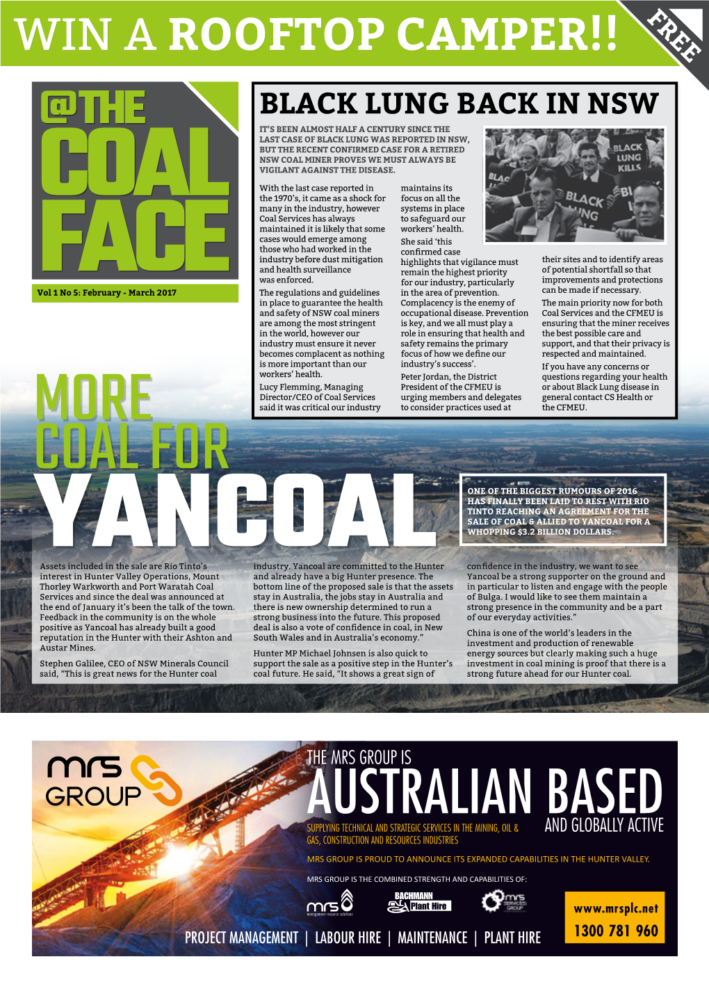 February 2017 Issue of "@ the Coal Face" Magazine