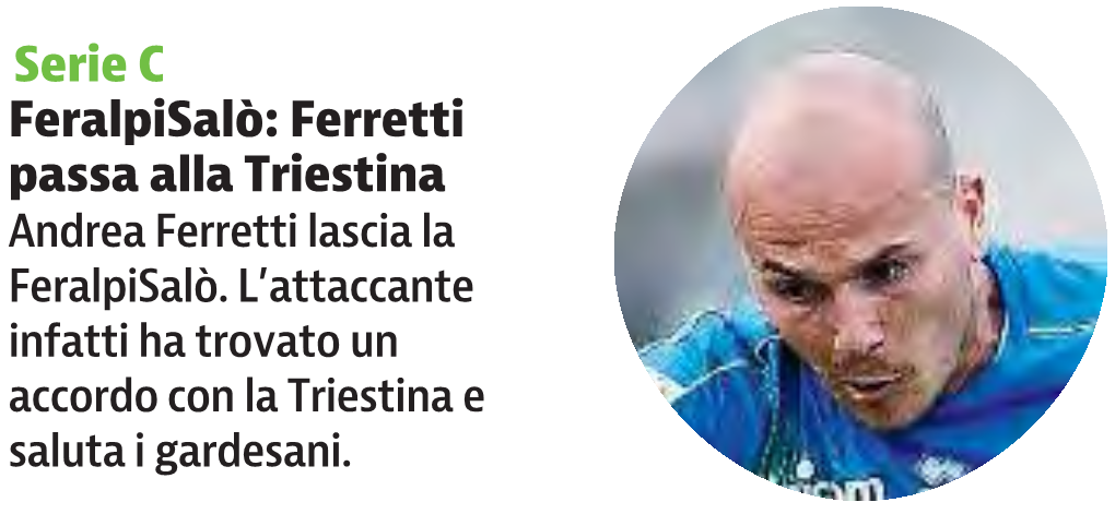 Serie C Feralpisalò: Ferretti Passa Alla Triestina