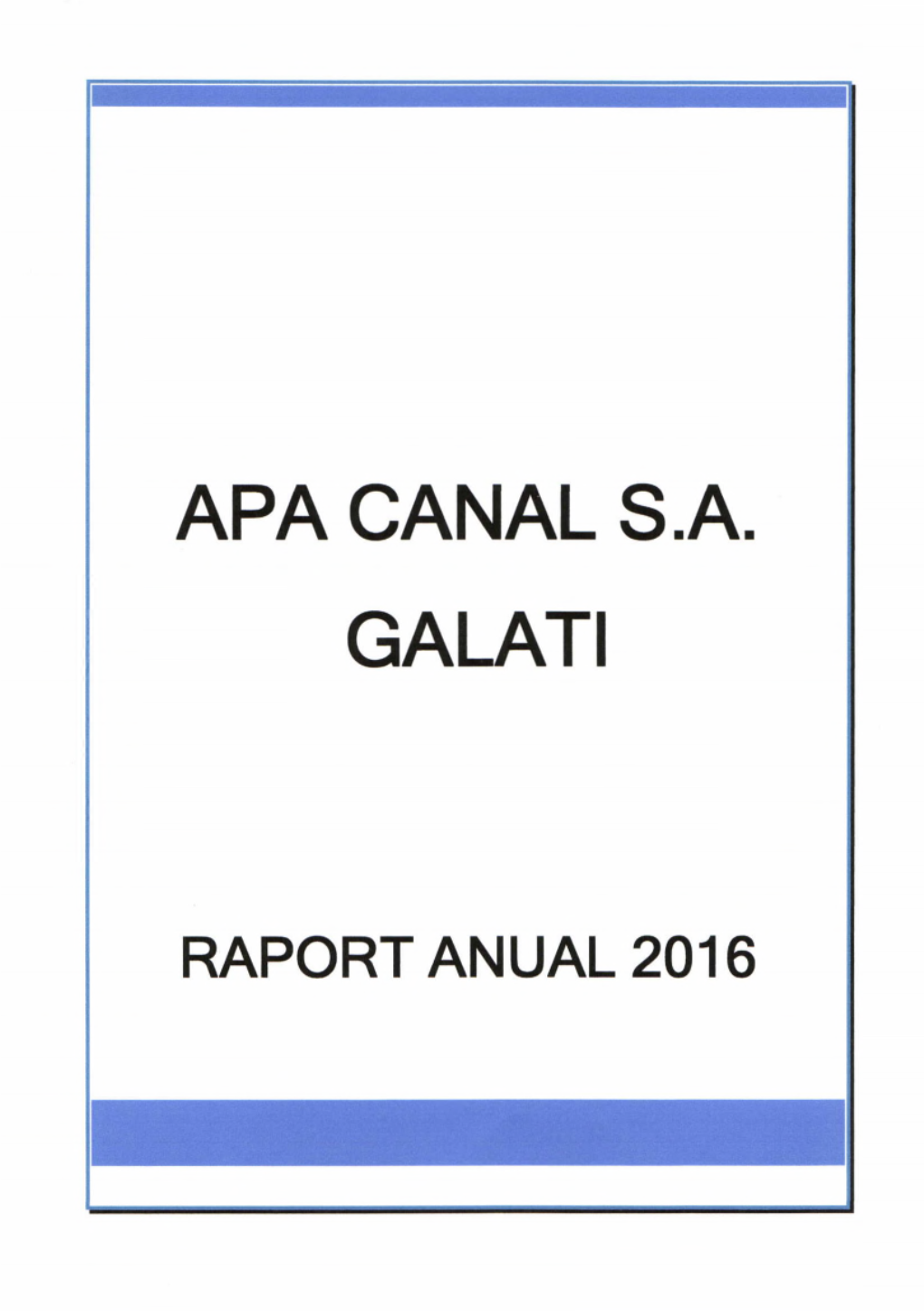 Apa Canal S.A. Galati