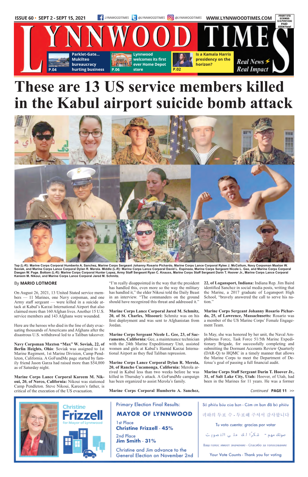 These Are 13 US Service Members Killed in the Kabul Airport Suicide Bomb Attack