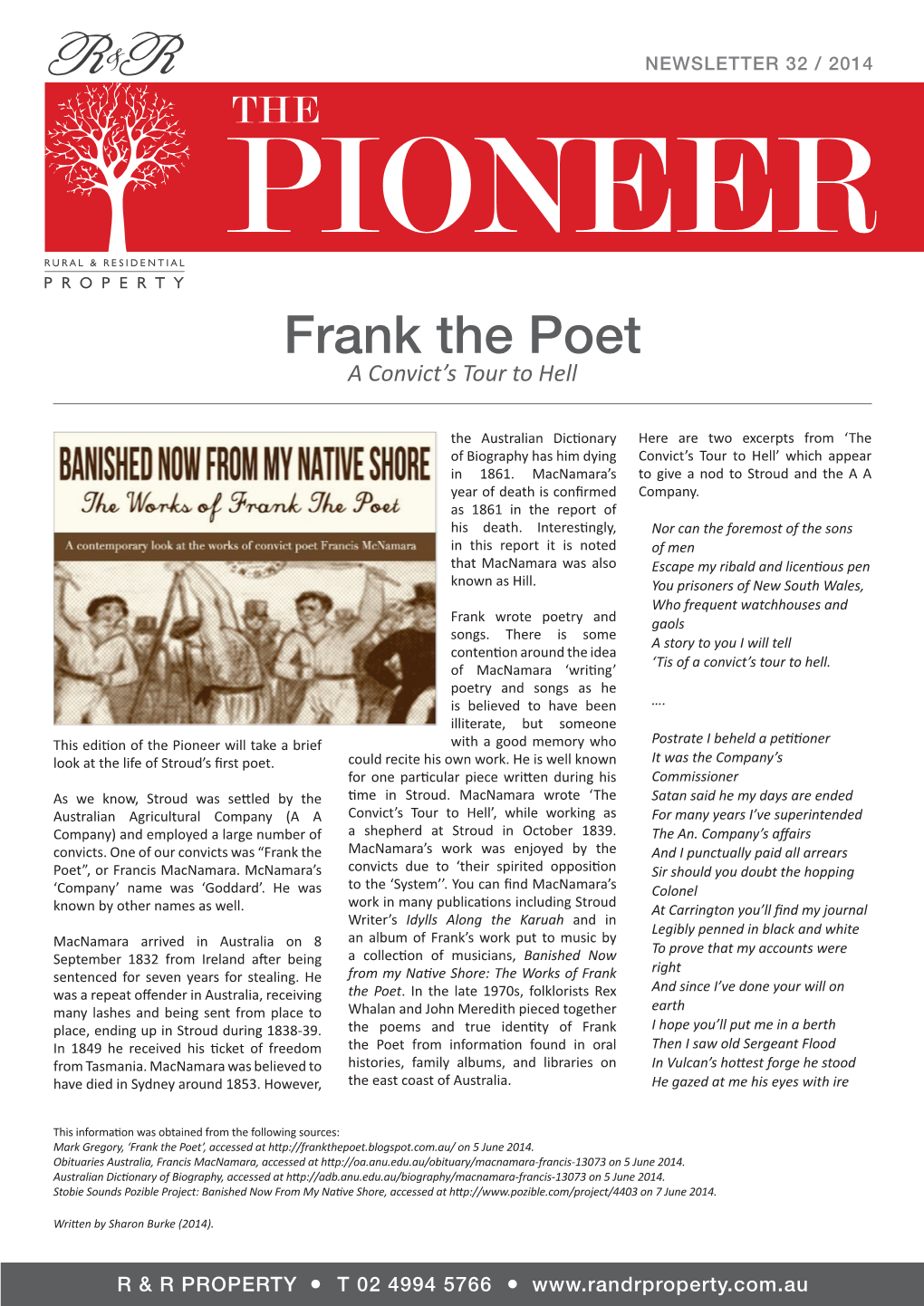 Frank the Poet a Convict’S Tour to Hell