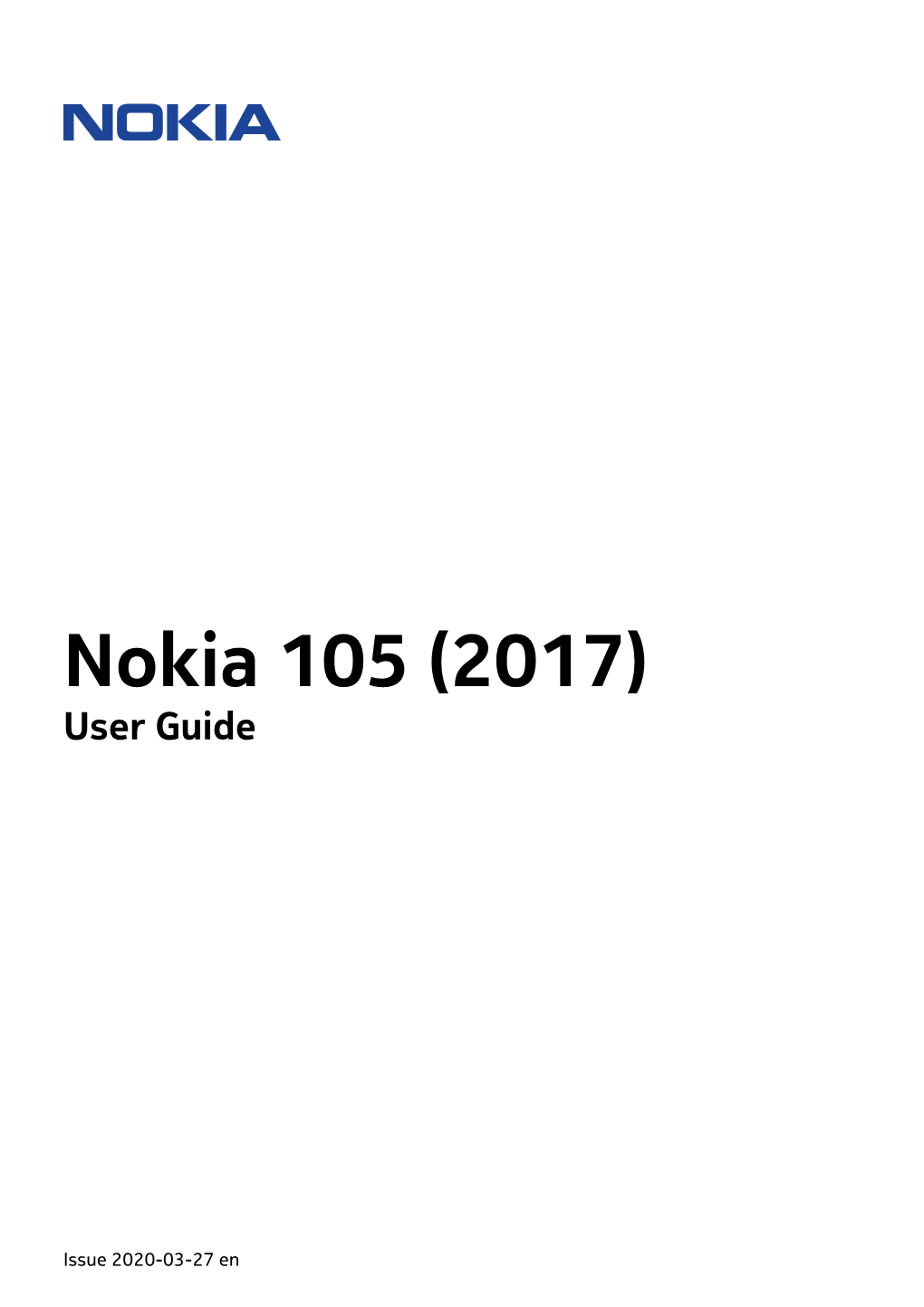 Nokia 105 (2017) User Guide