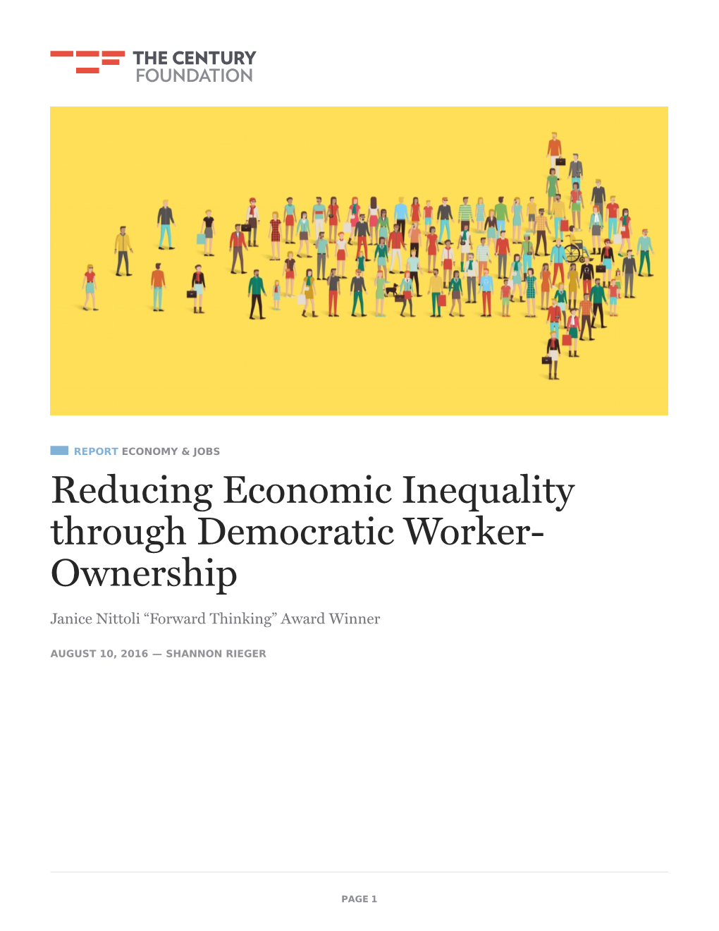 Reducing Economic Inequality Through Democratic Worker- Ownership