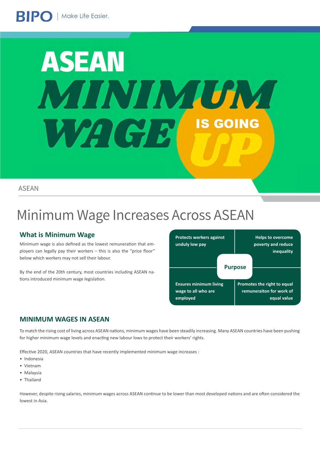 Minimum Wage Increases Across ASEAN