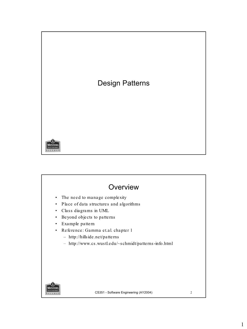 Design Patterns Overview