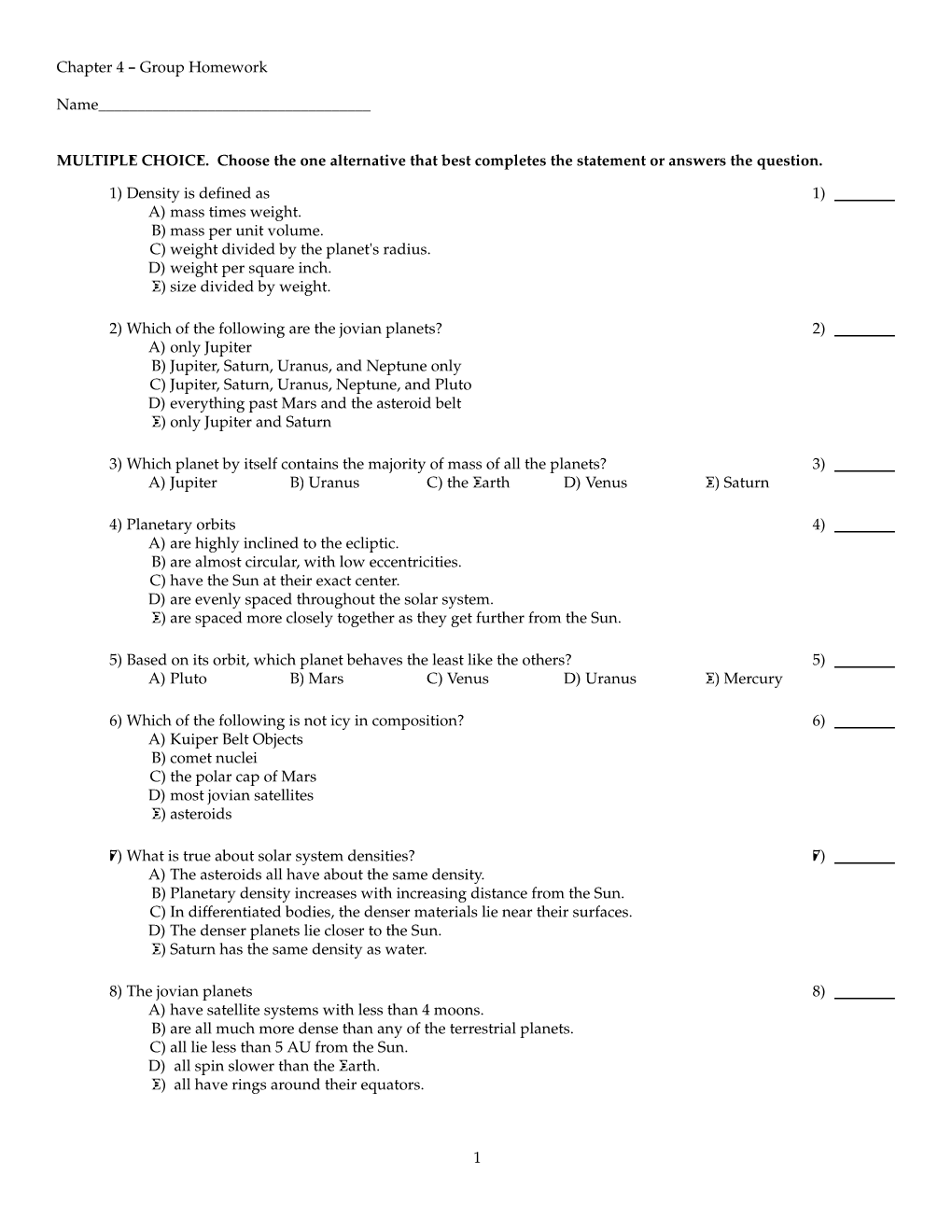 Chapter 4 - Group Homework