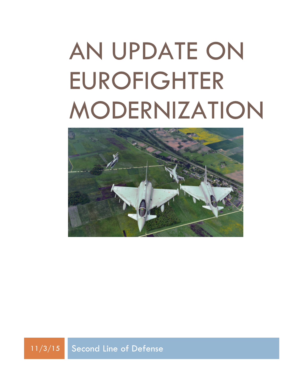 An Update on Eurofighter Modernization