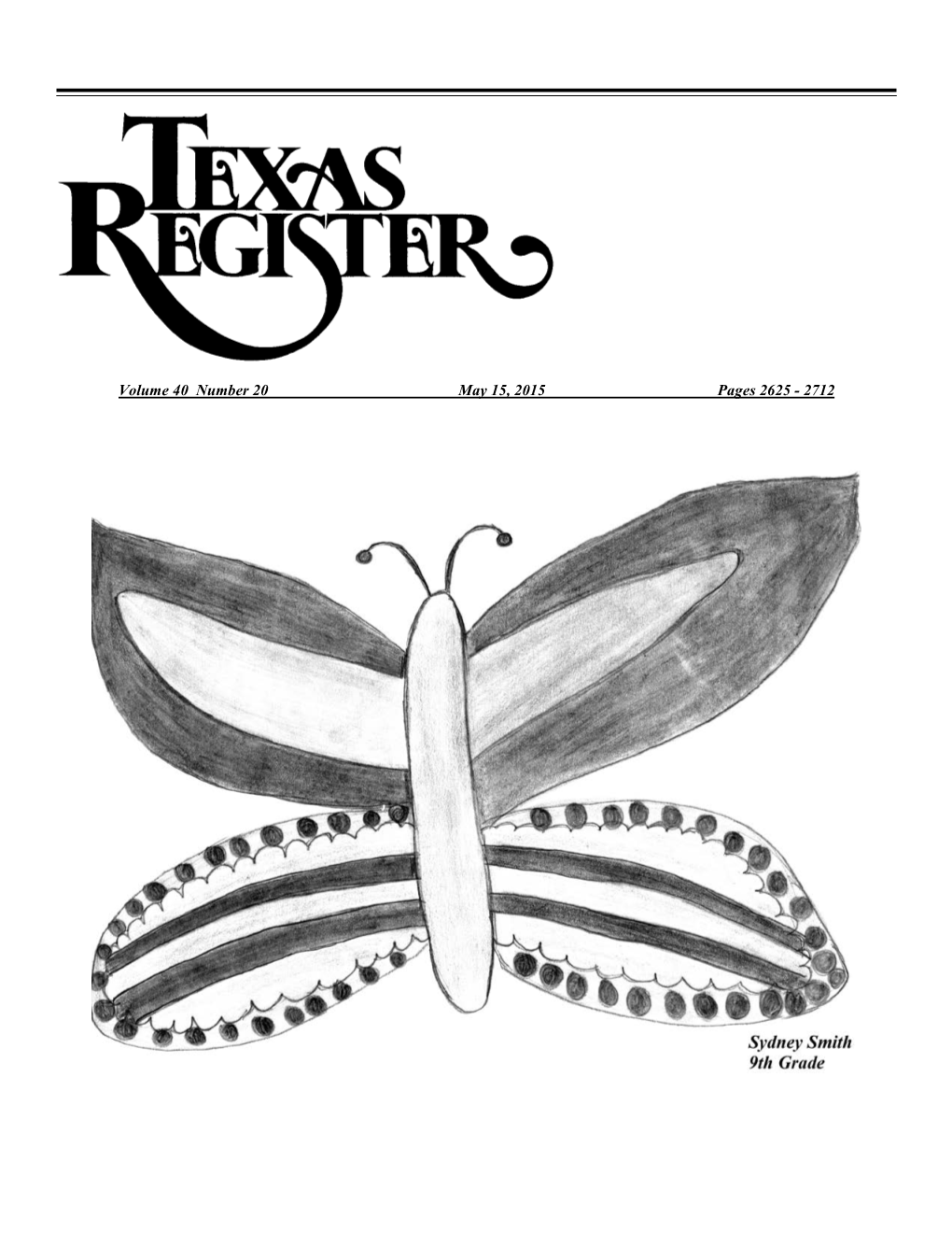 Texas Register V.40 No. 20