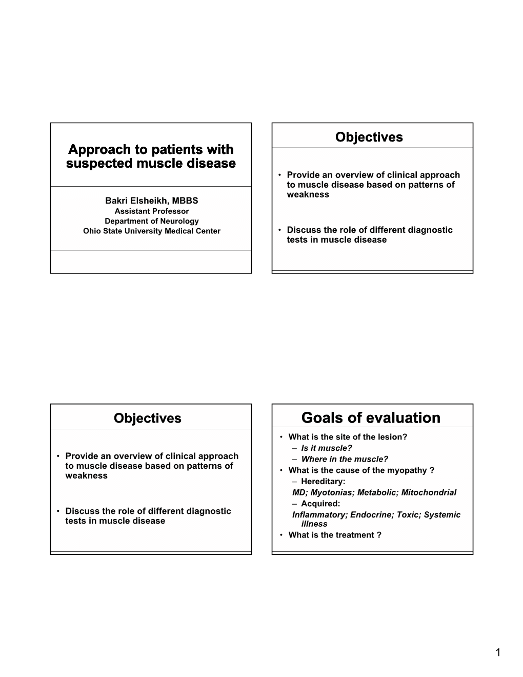 Goals of Evaluation