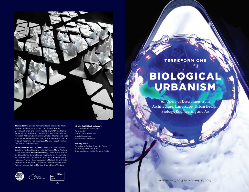 Terreform One Biological Urbanism