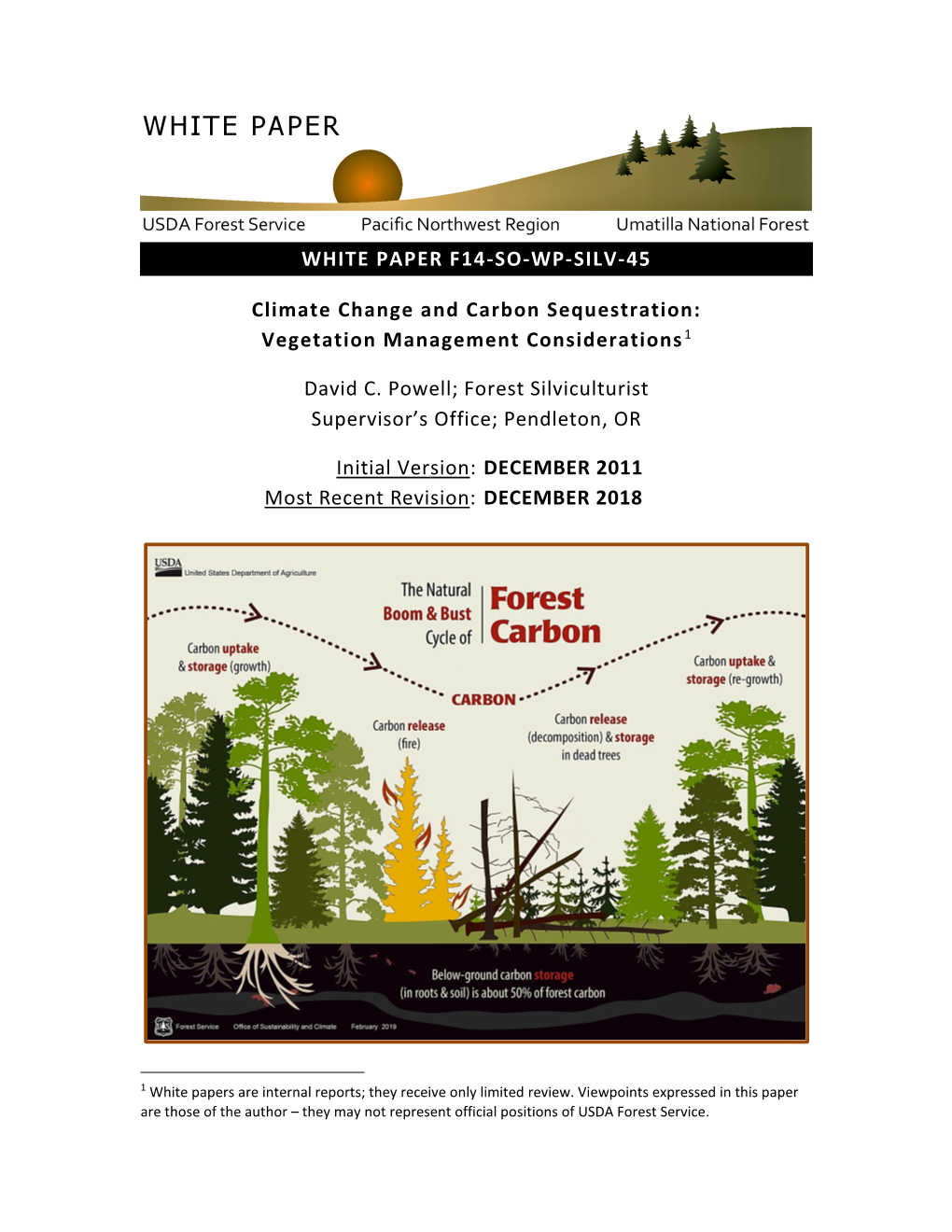 Climate Change and Carbon Sequestration: Vegetation Management Considerations1