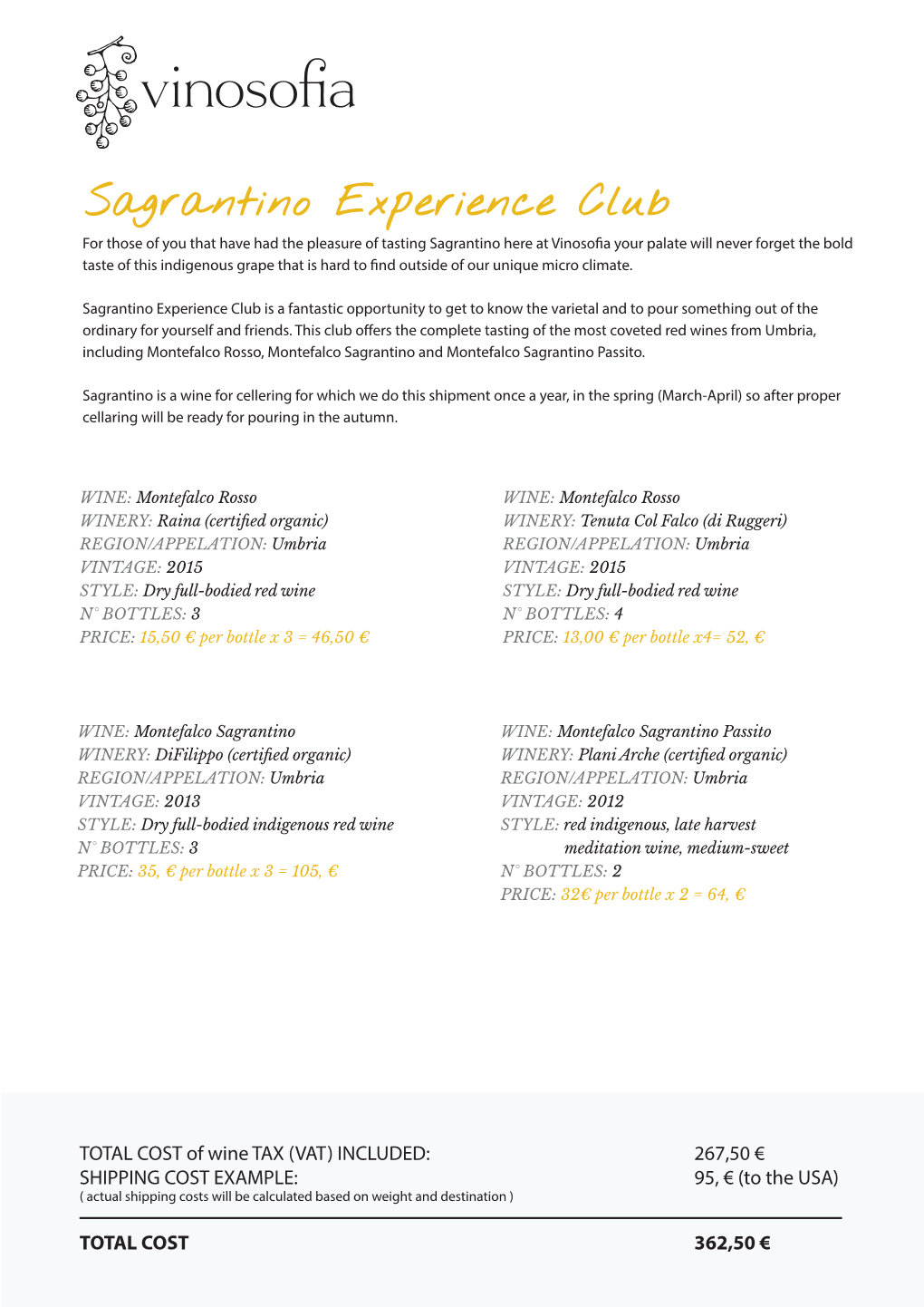 Sagrantino Experience Club