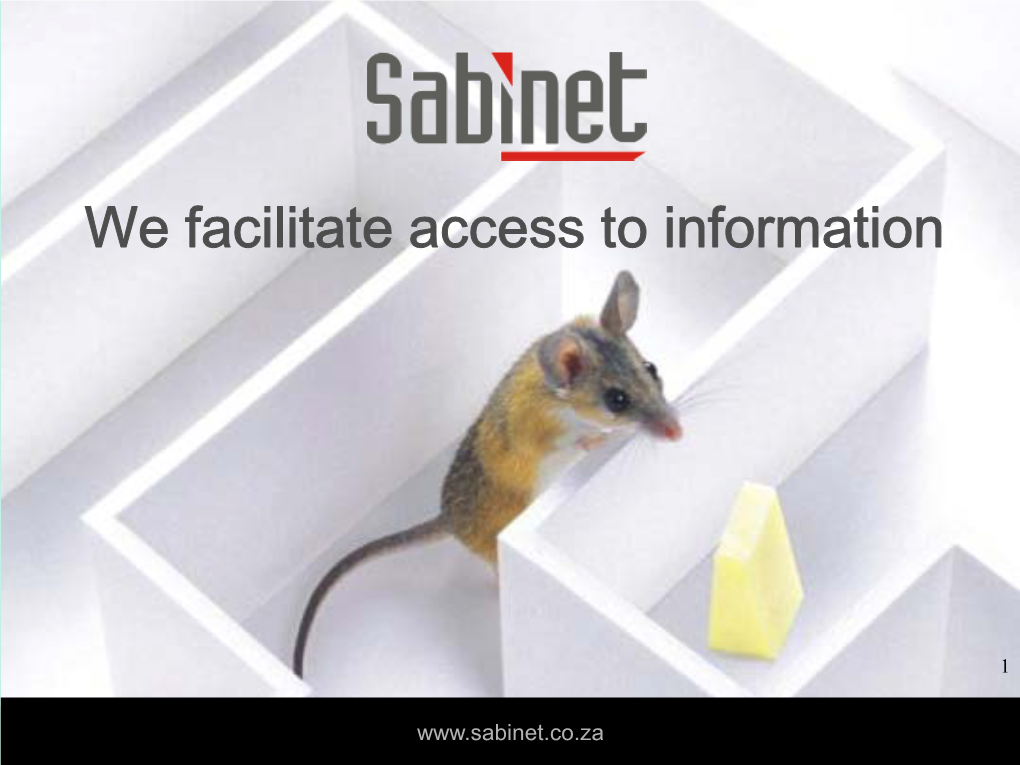 We Facilitate Access to Information