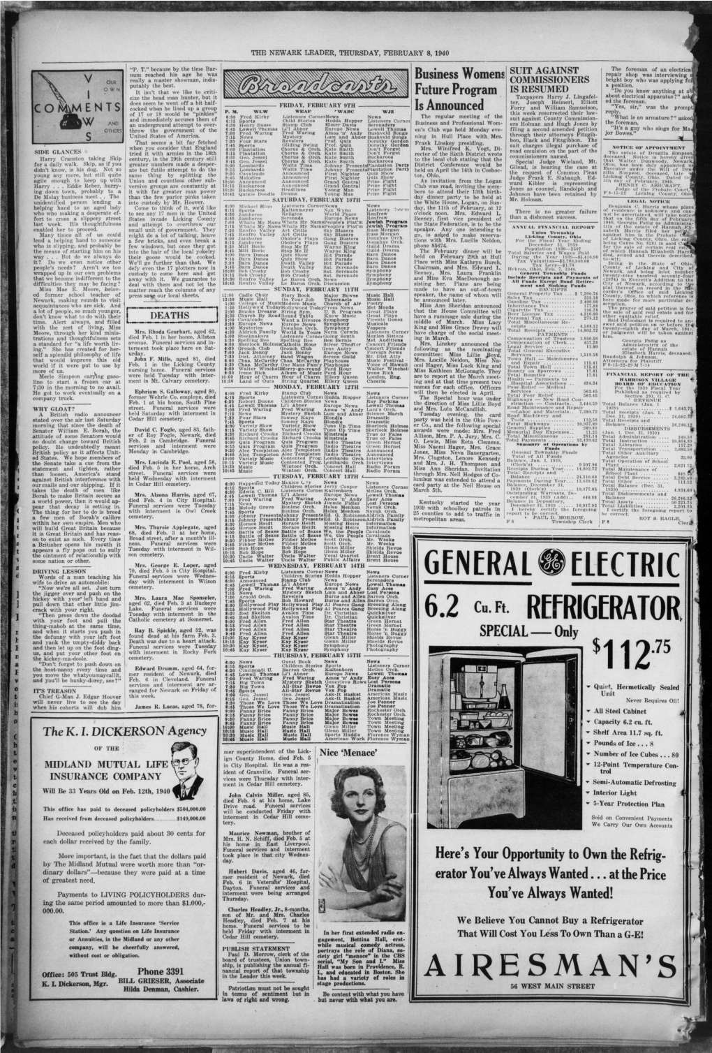 Newark Leader. ([Newark, Ohio]), 1940-02-08, [P ]