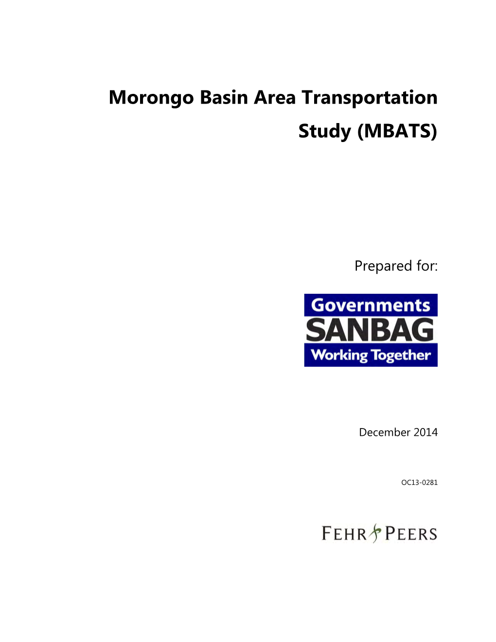 Morongo Basin Area Transportation Study Final Report