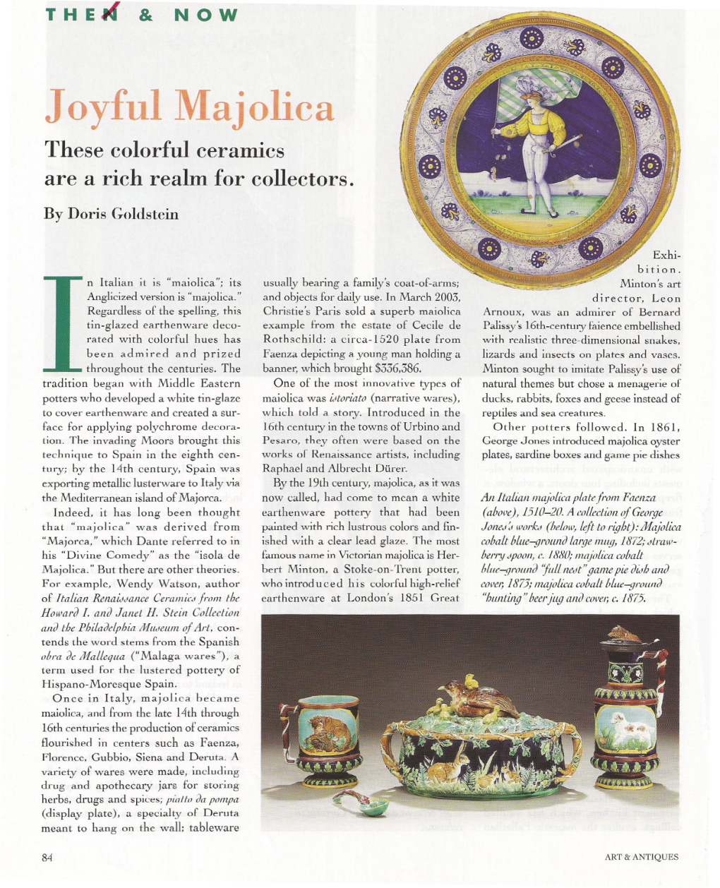 Joyful Majolica These Colorful Ceramics Are a Rich Realm for Collectors