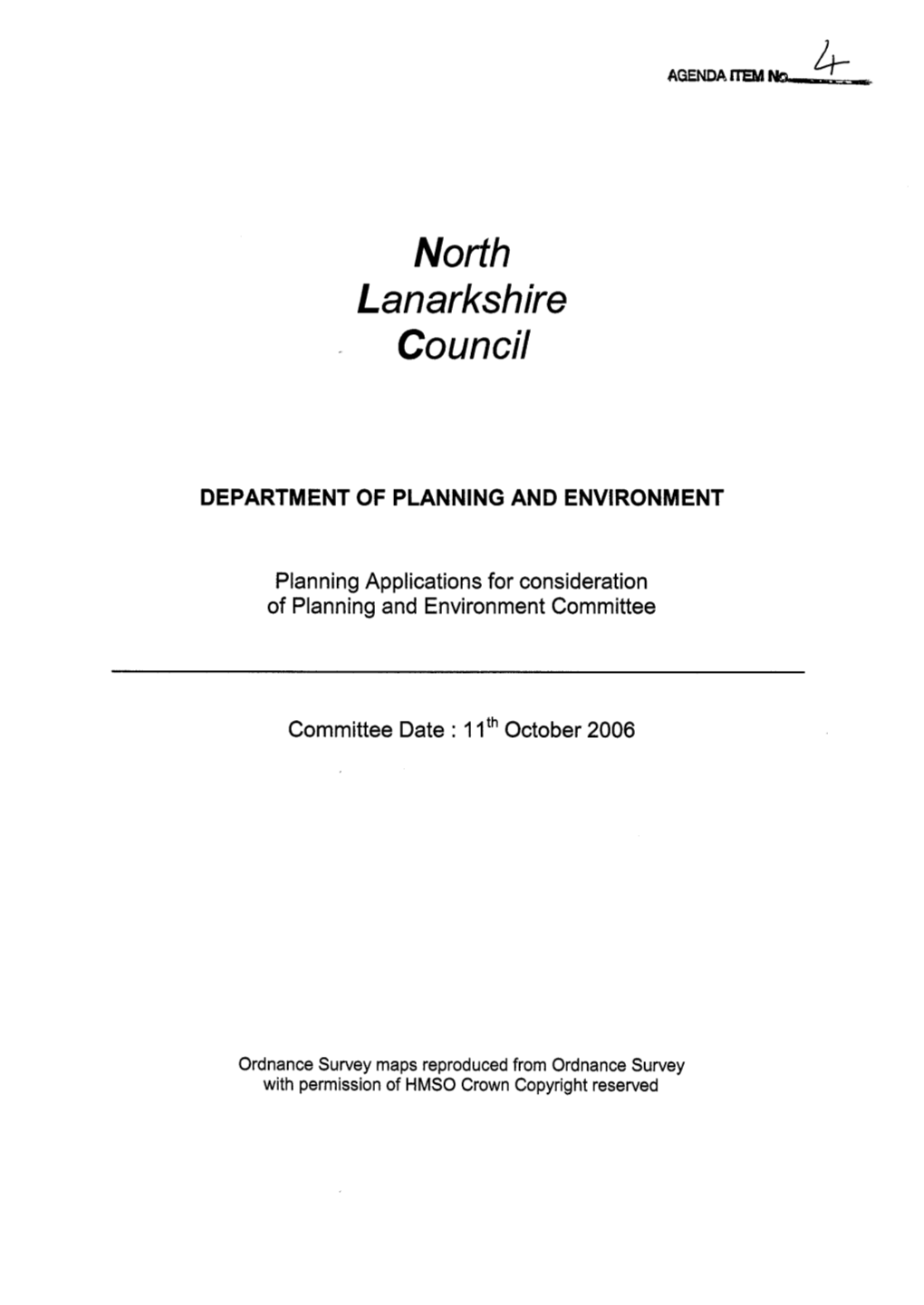 North Lanarkshire Council DEPARTMENT of PLANNING