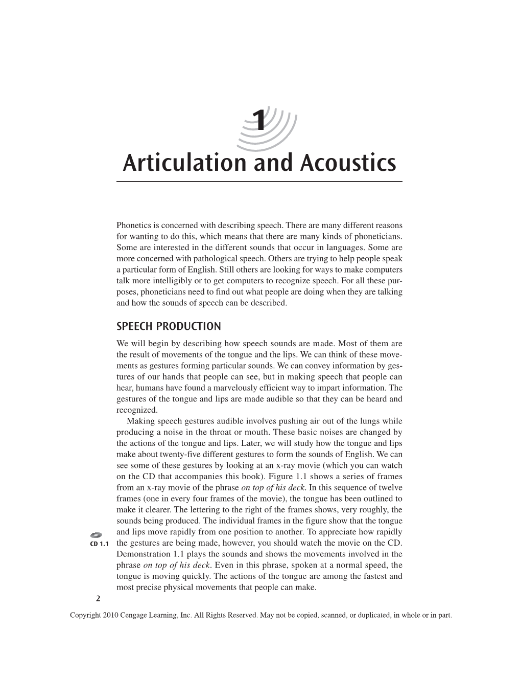 Articulation and Acoustics
