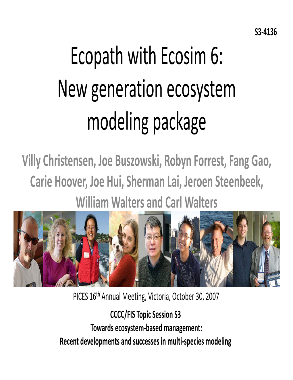 Ecopath with Ecosim 6