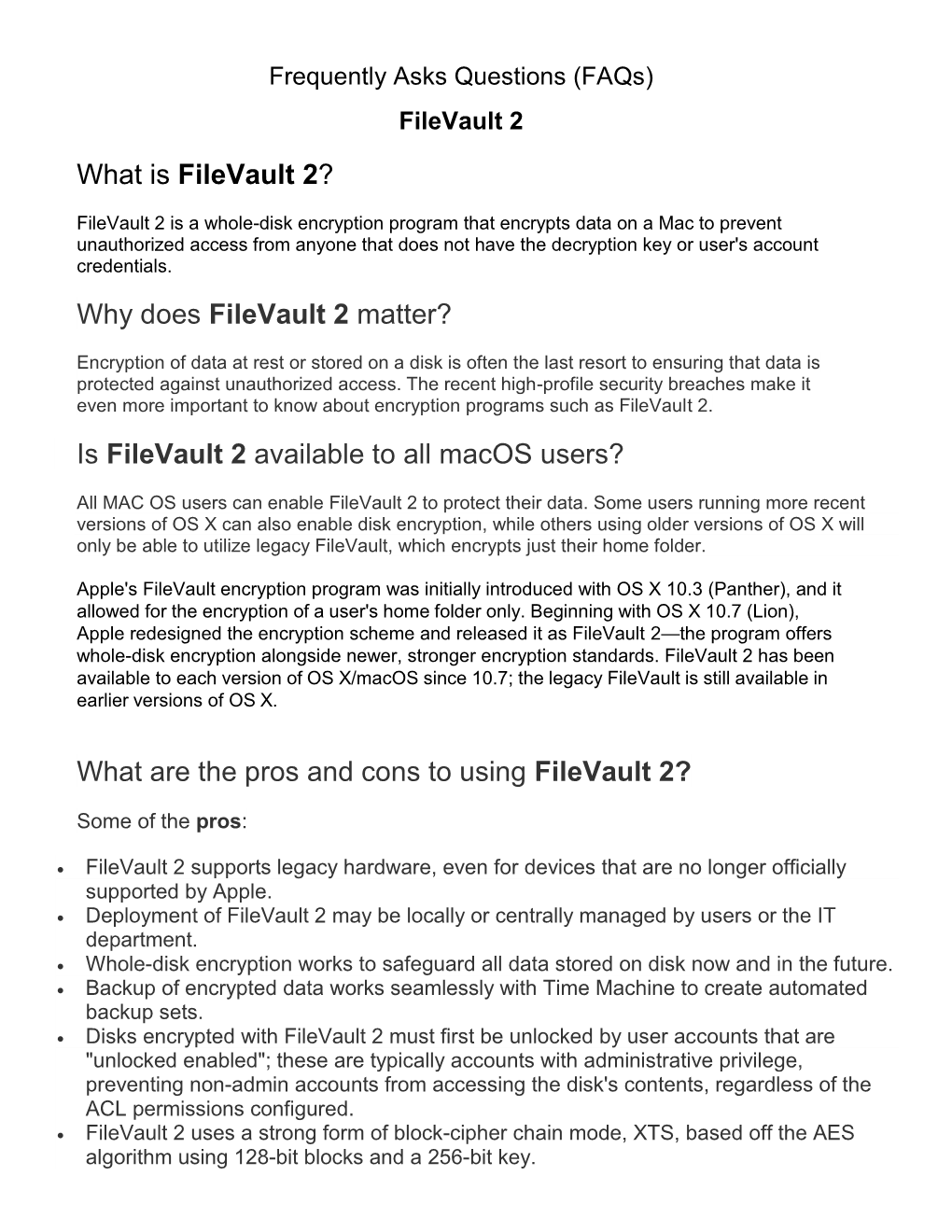 Why Does Filevault 2 Matter?