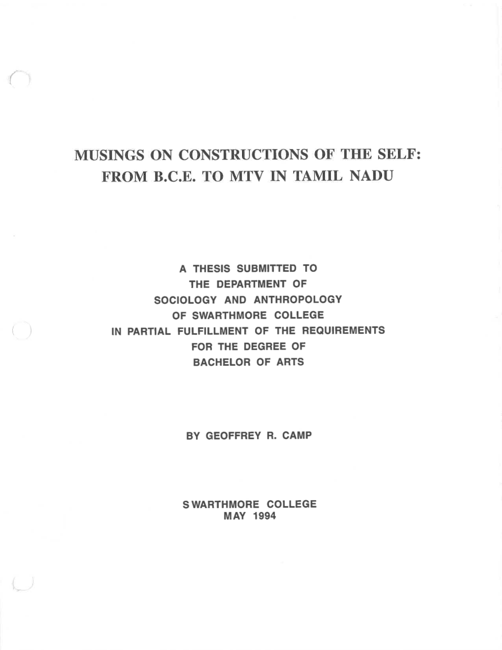 From Bce to Mtv in Tamil Nadu