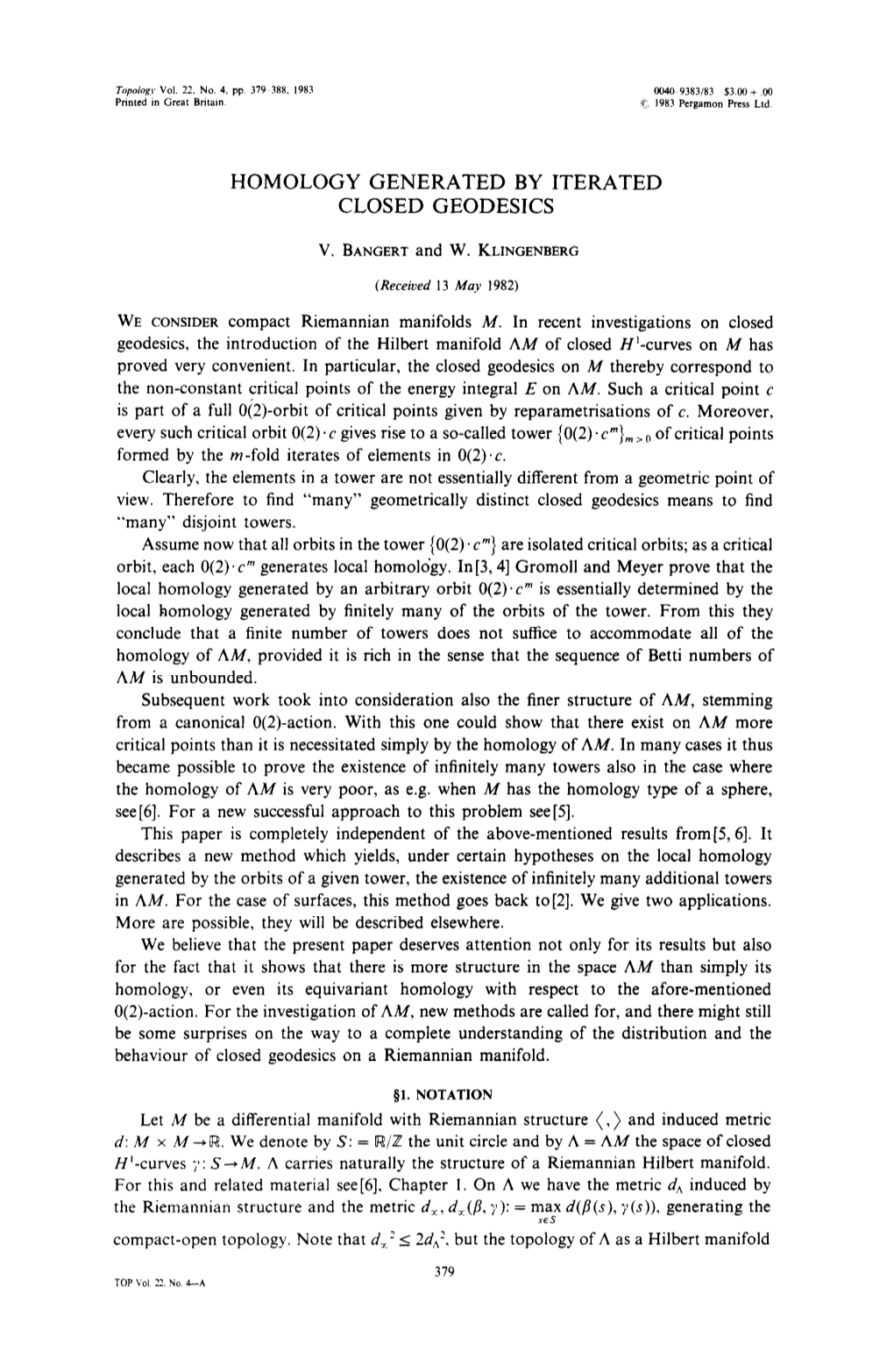 Homology Generated by Iterated Closed Geodesics