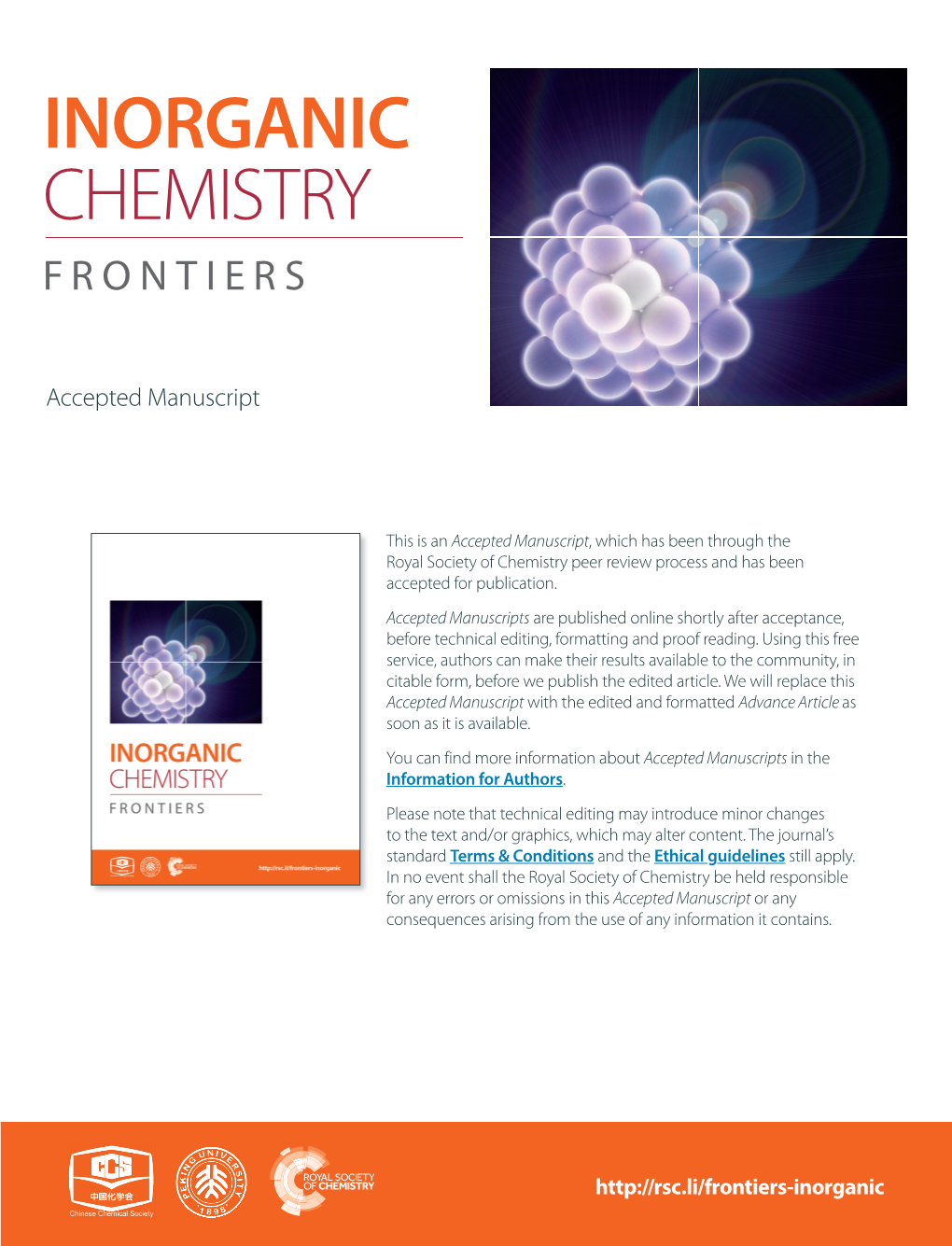 Inorganic Chemistry Fro Ntiers