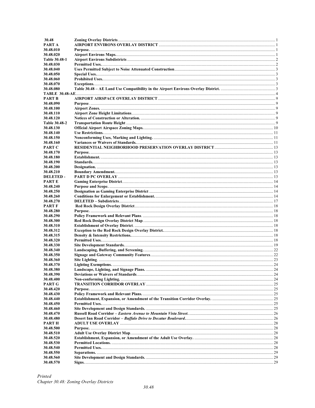 Zoning Overlay Districts 30.48 PART I COOPERATIVE MANAGEMENT AGREEMENT (CMA) AREA DESIGN OVERLAY DISTRICT - SPRING VALLEY and ENTERPRISE