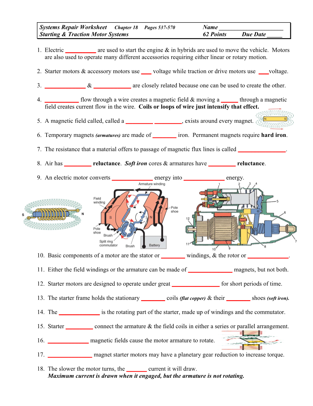 Systems Repair Worksheet