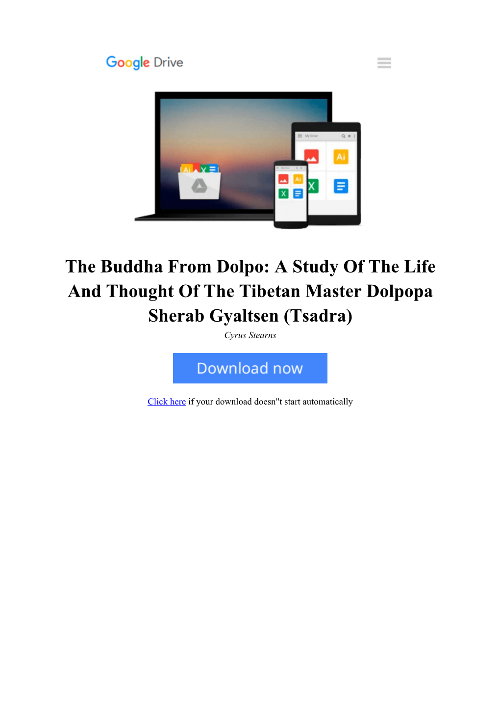 [NEOR]⋙ the Buddha from Dolpo: a Study of the Life and Thought Of