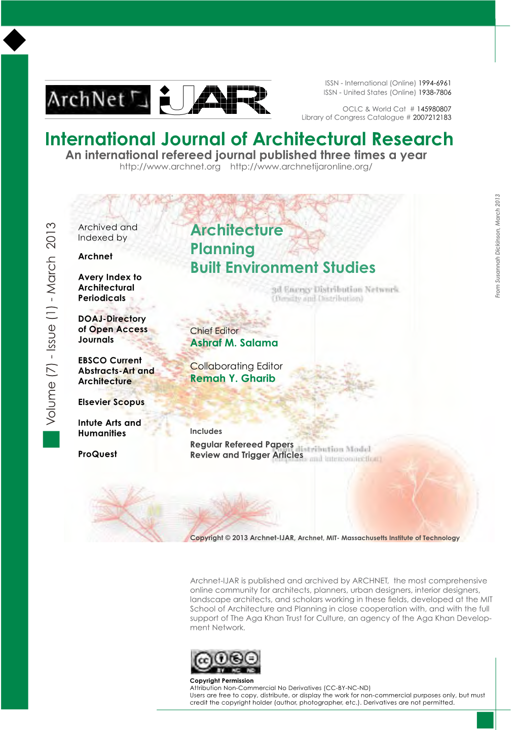 International Journal of Architectural Research