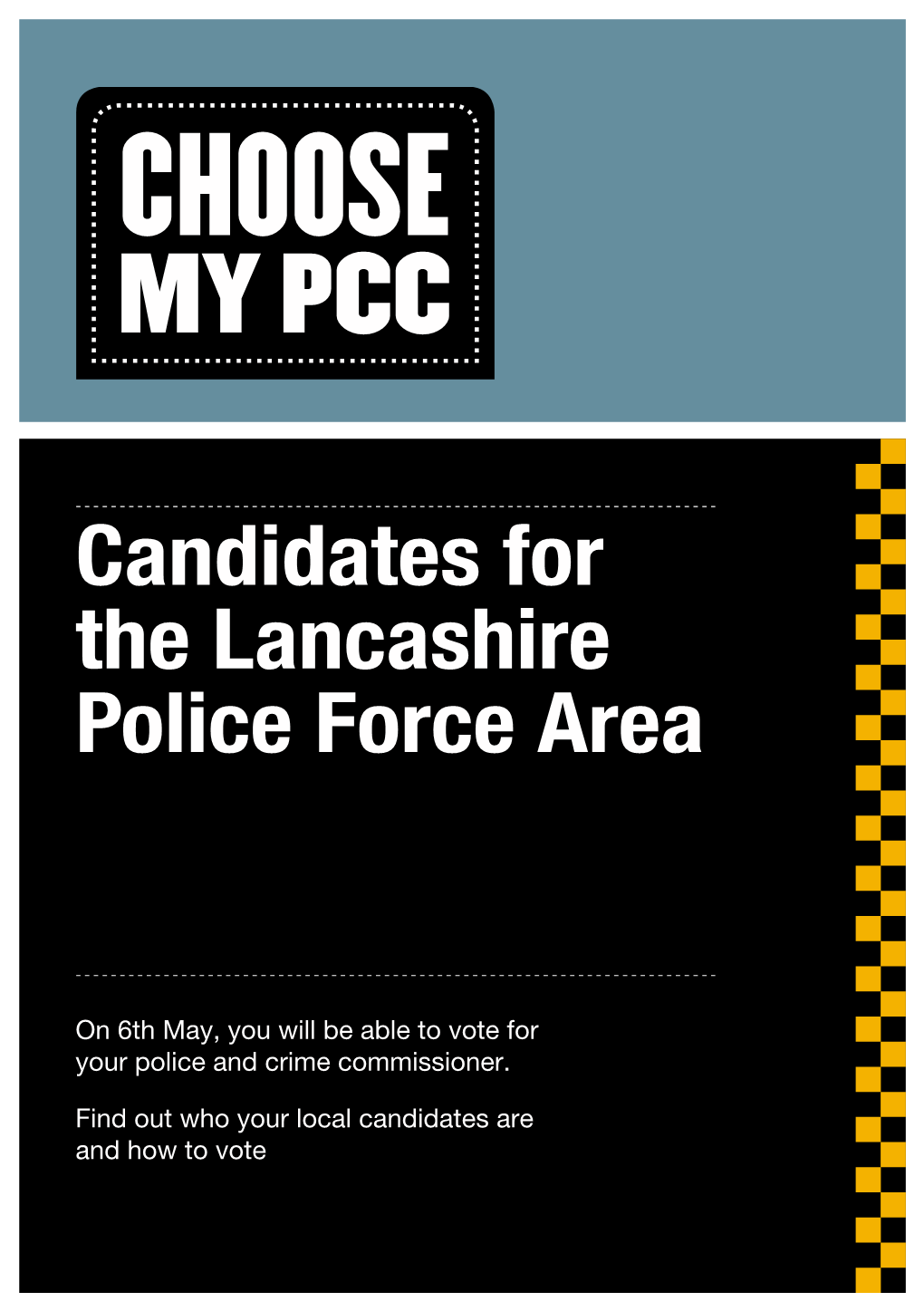 Candidates for the Lancashire Police Force Area