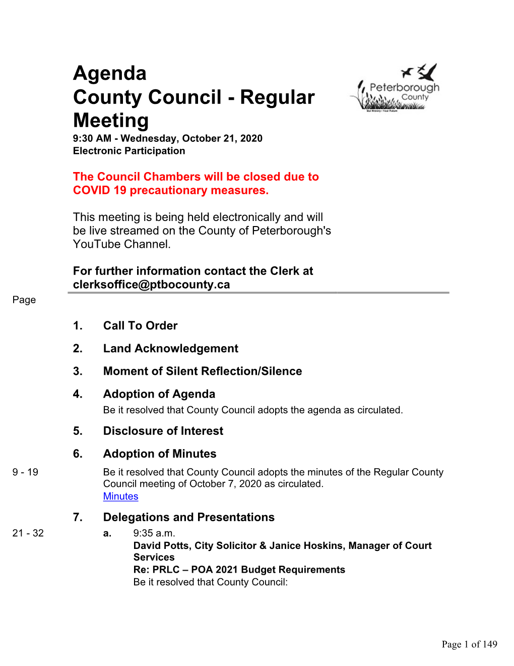 County Council - Regular
