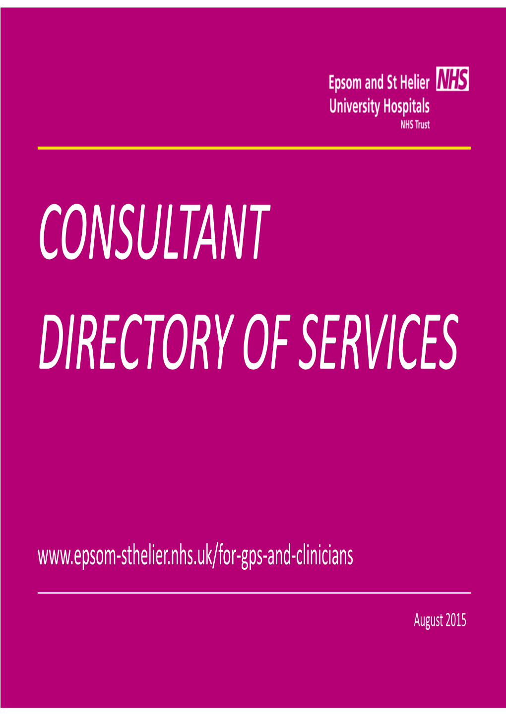 Consultant Directory of Services