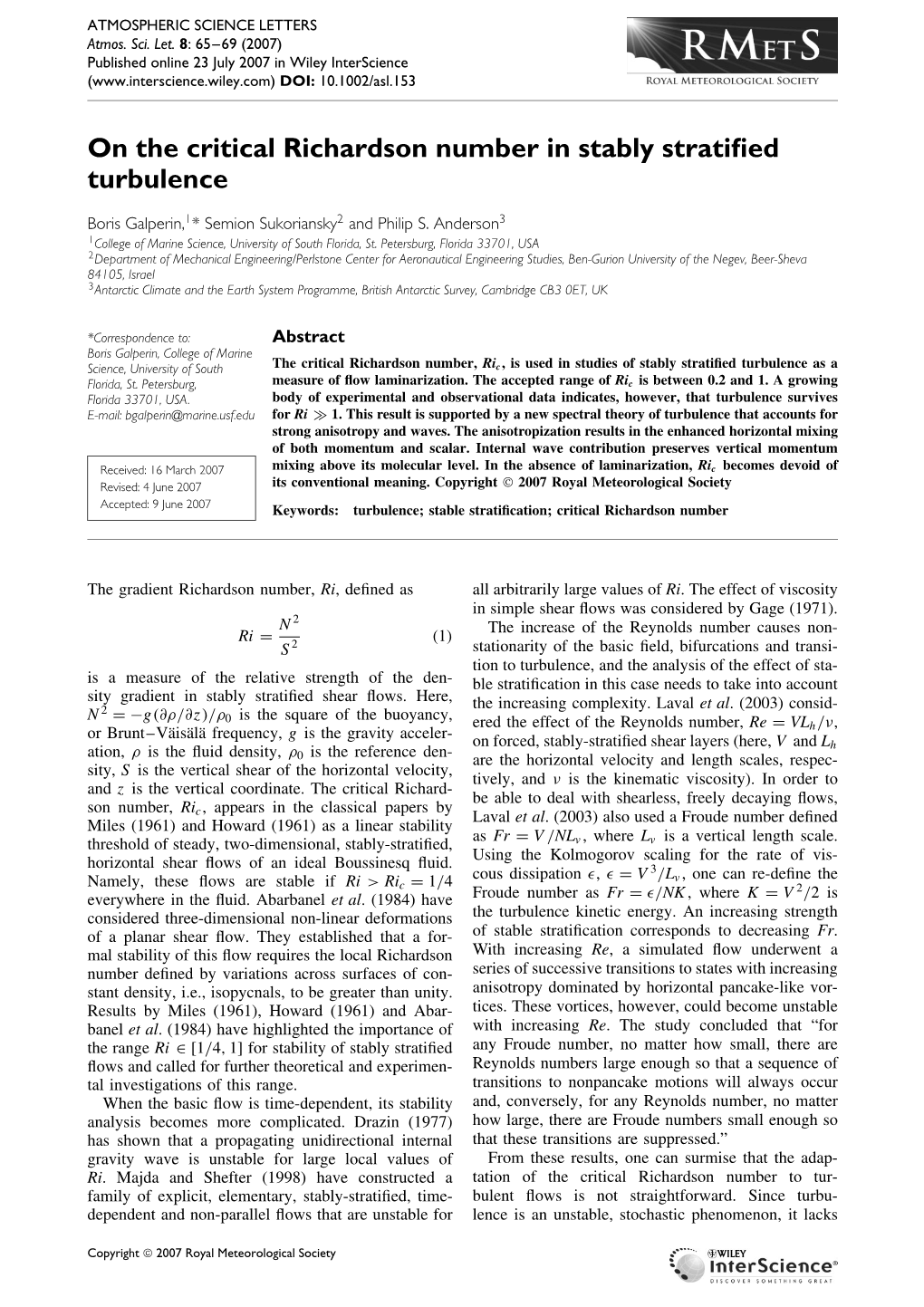 On the Critical Richardson Number in Stably Stratified Turbulence