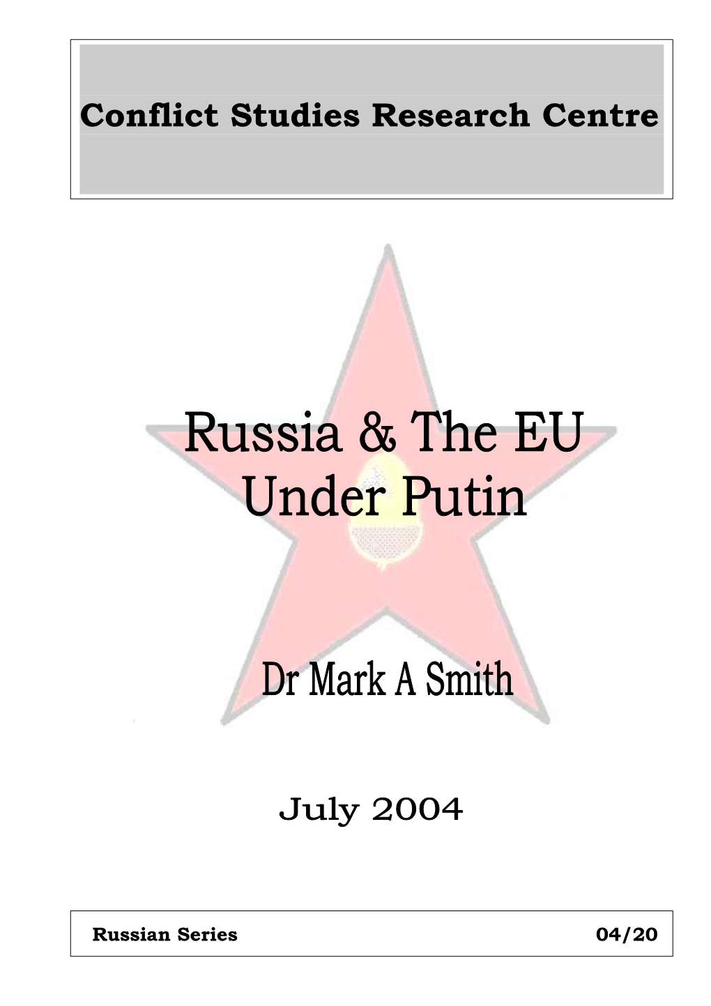 Russia & the EU Under Putin