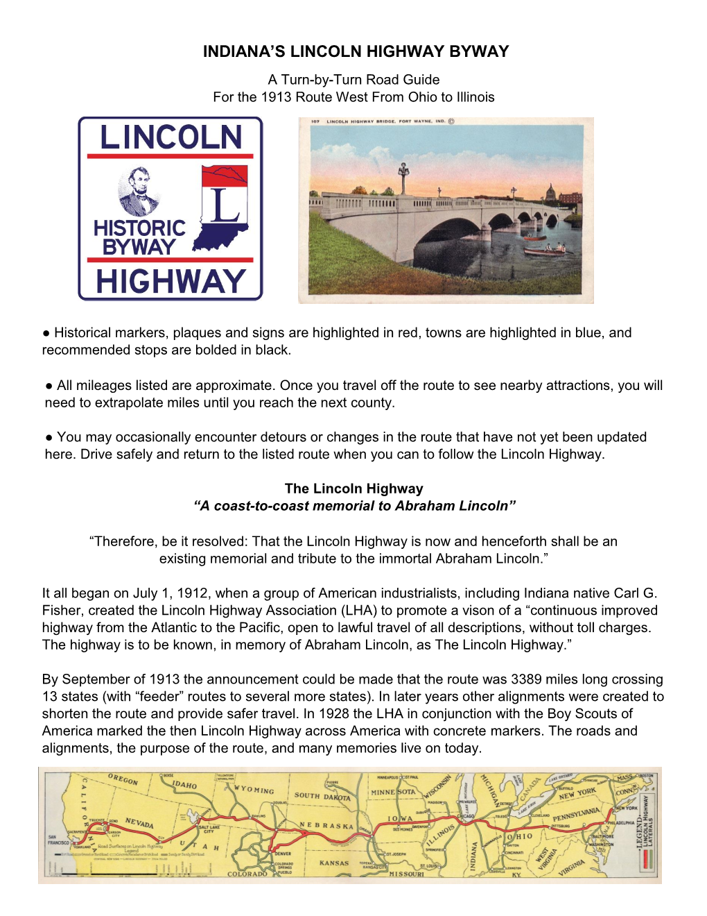 Indiana's Lincoln Highway Byway