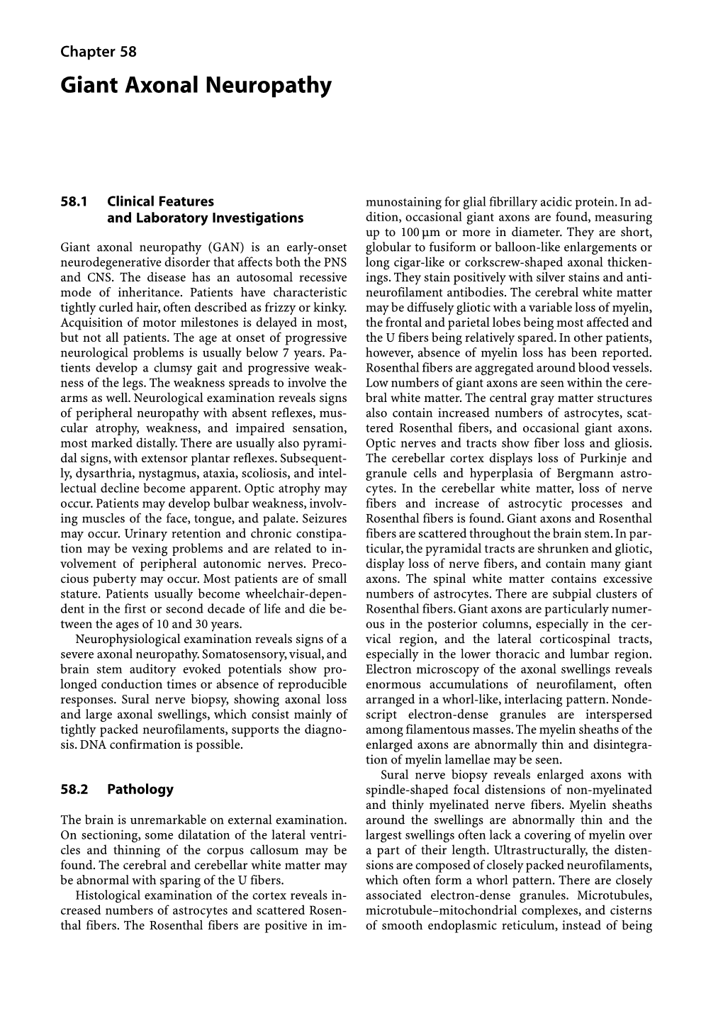 Giant Axonal Neuropathy