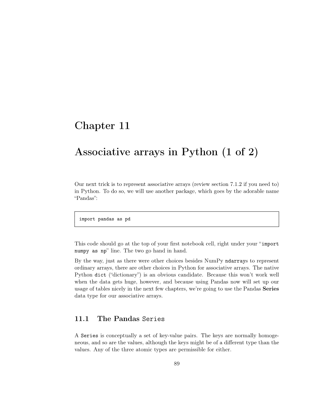 Associative Arrays in Python (1 of 2)