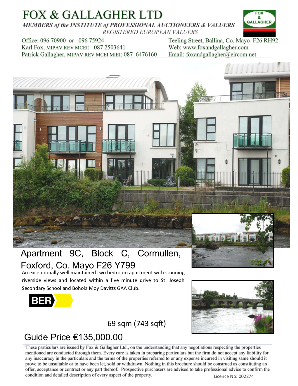 Guide Price €135,000.00 Apartment 9C, Block C, Cormullen, Foxford, Co. Mayo F26 Y799