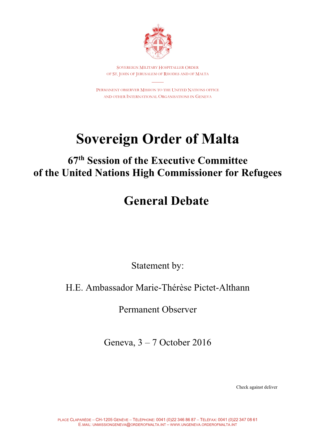 Sovereign Order of Malta