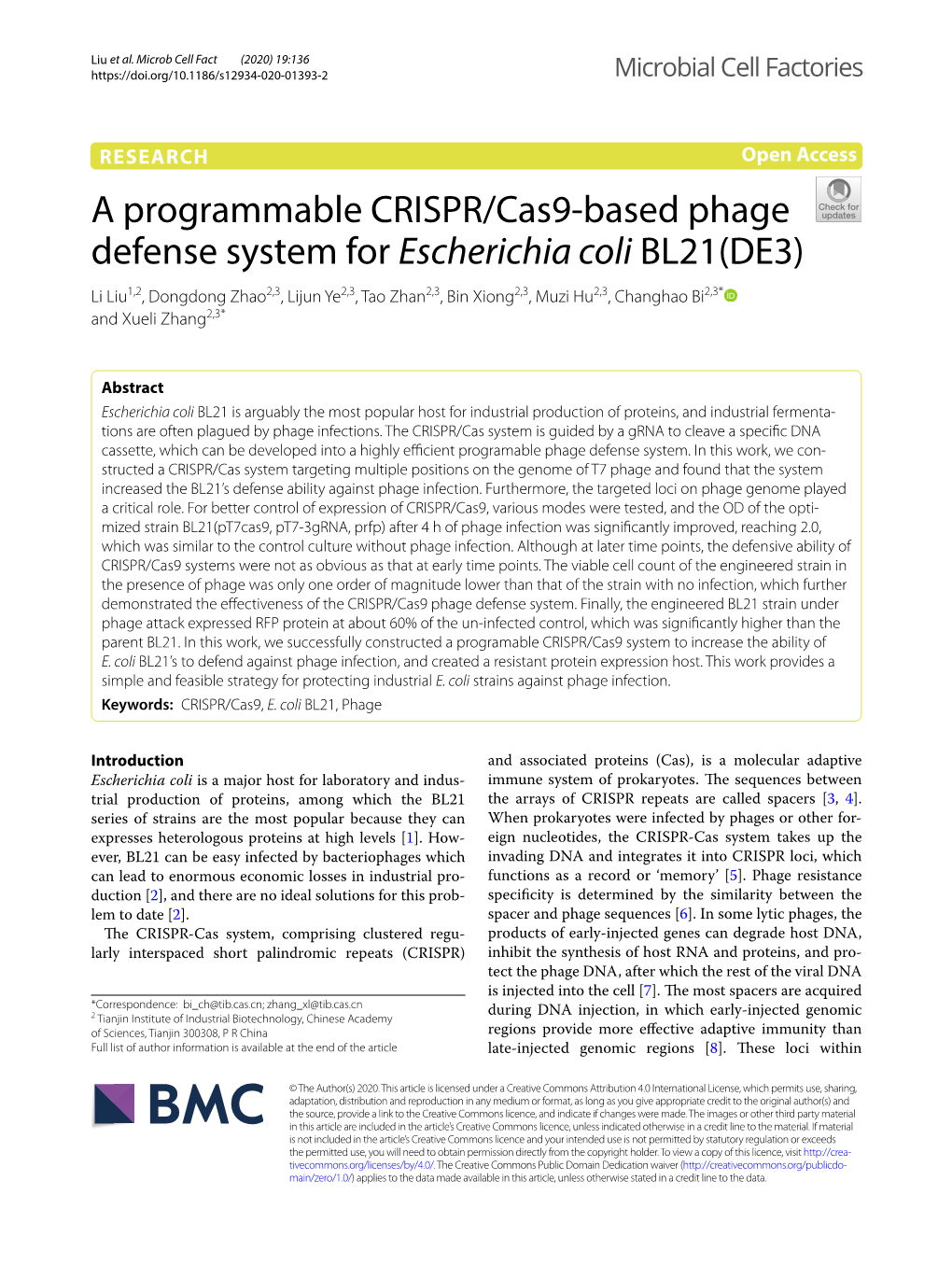 A Programmable CRISPR/Cas9-Based Phage