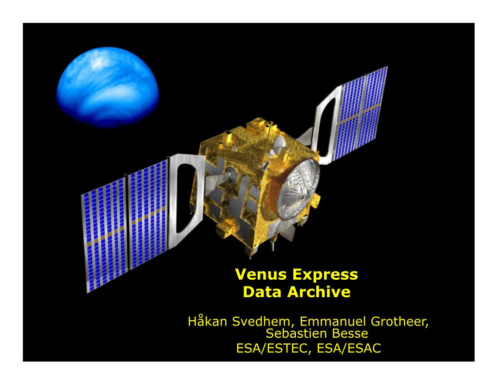 Venus Express Data Archive