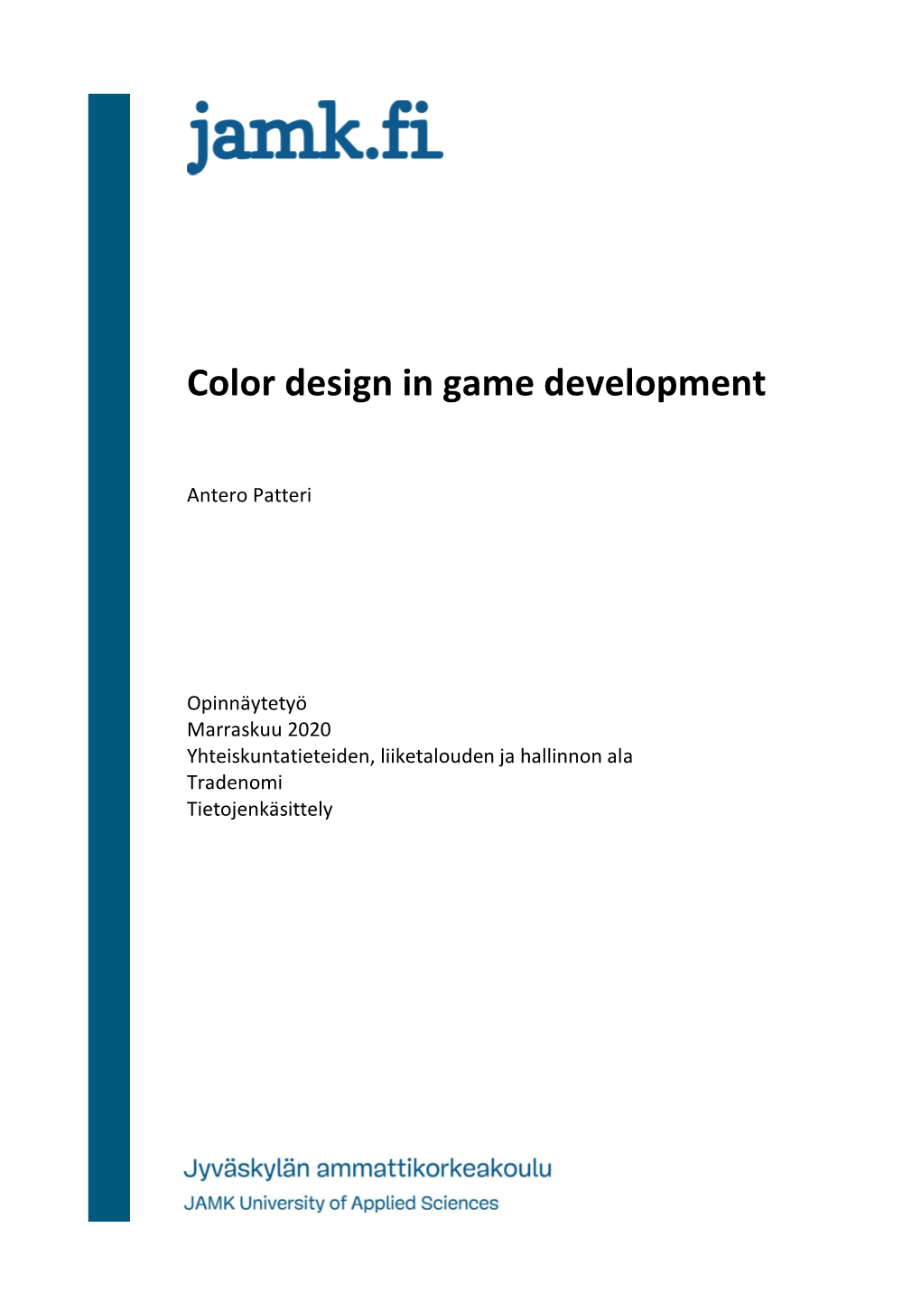 Color Design in Game Development