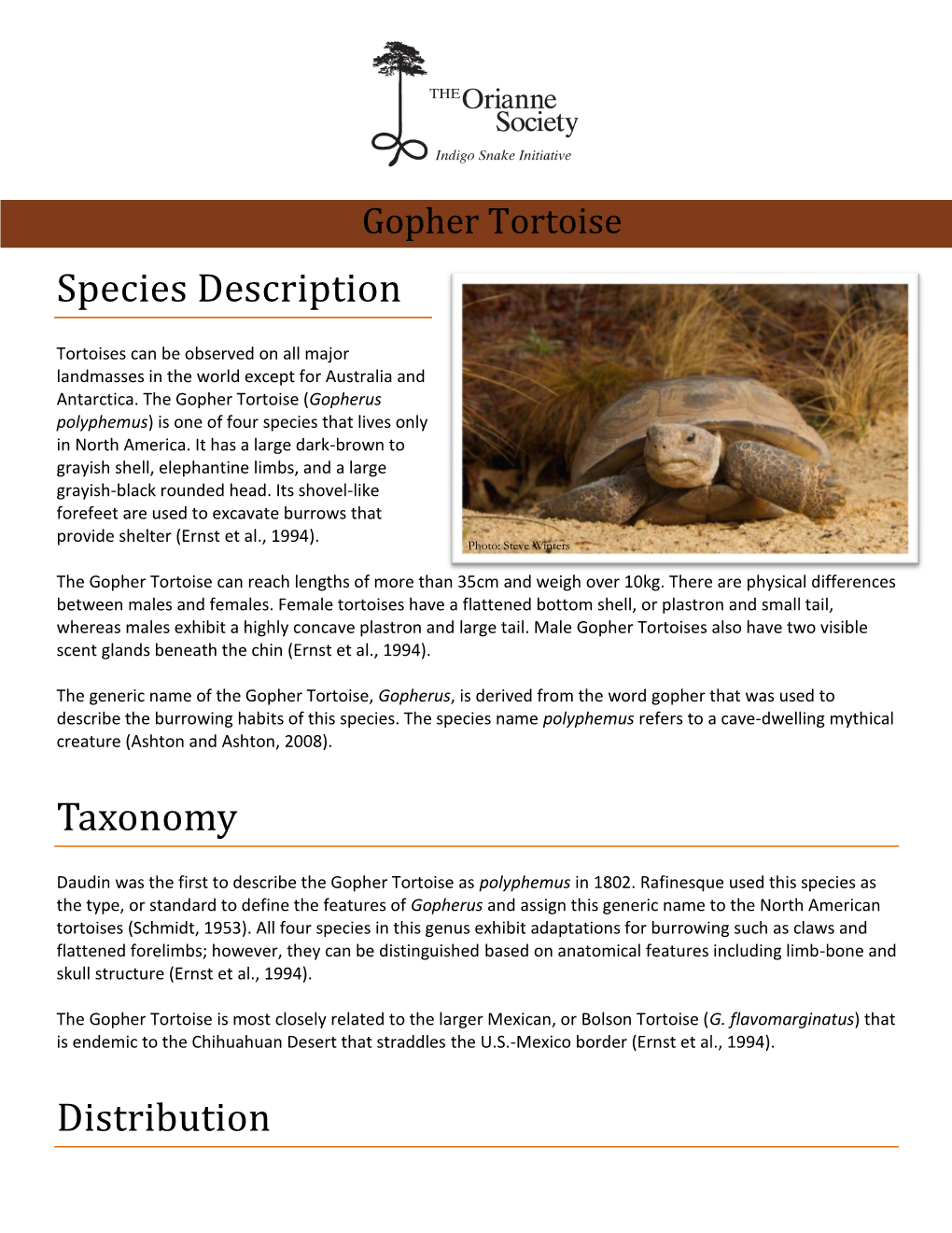 Species Description Taxonomy Distribution