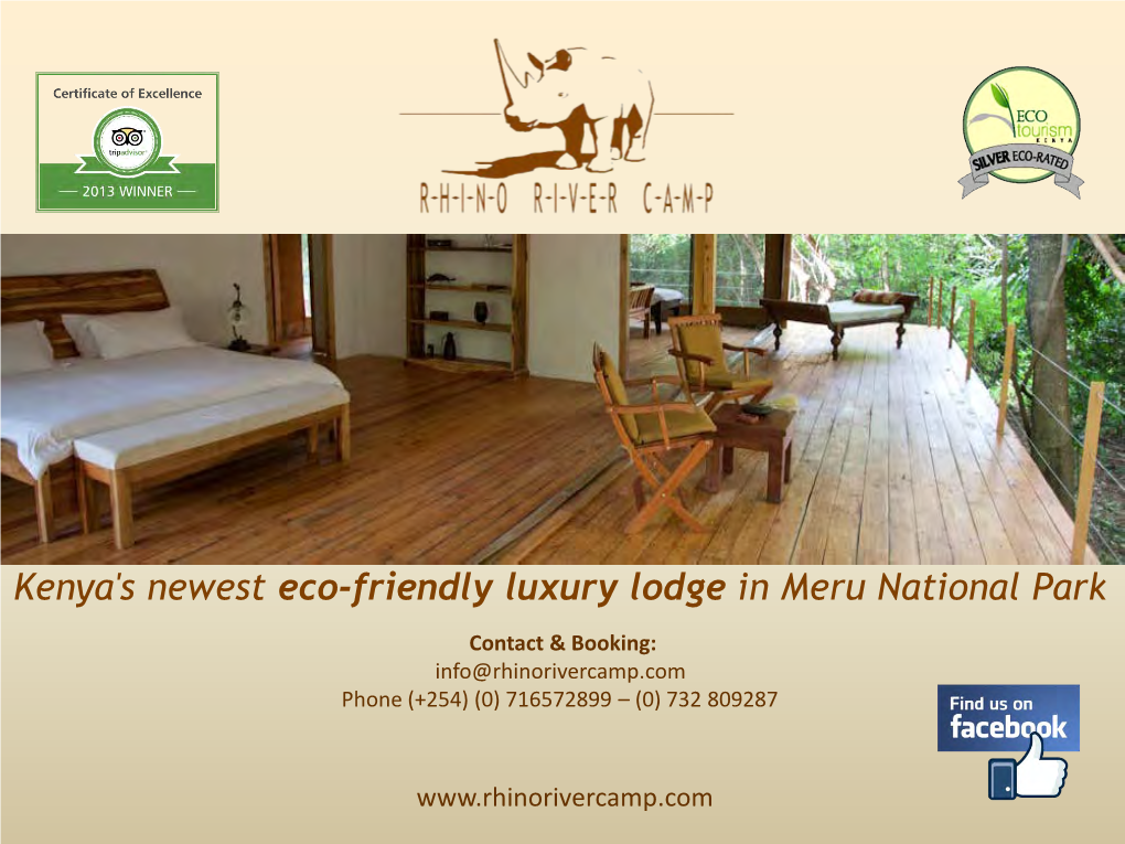 Kenya's Newest Eco-Friendly Luxury Lodge in Meru National Park