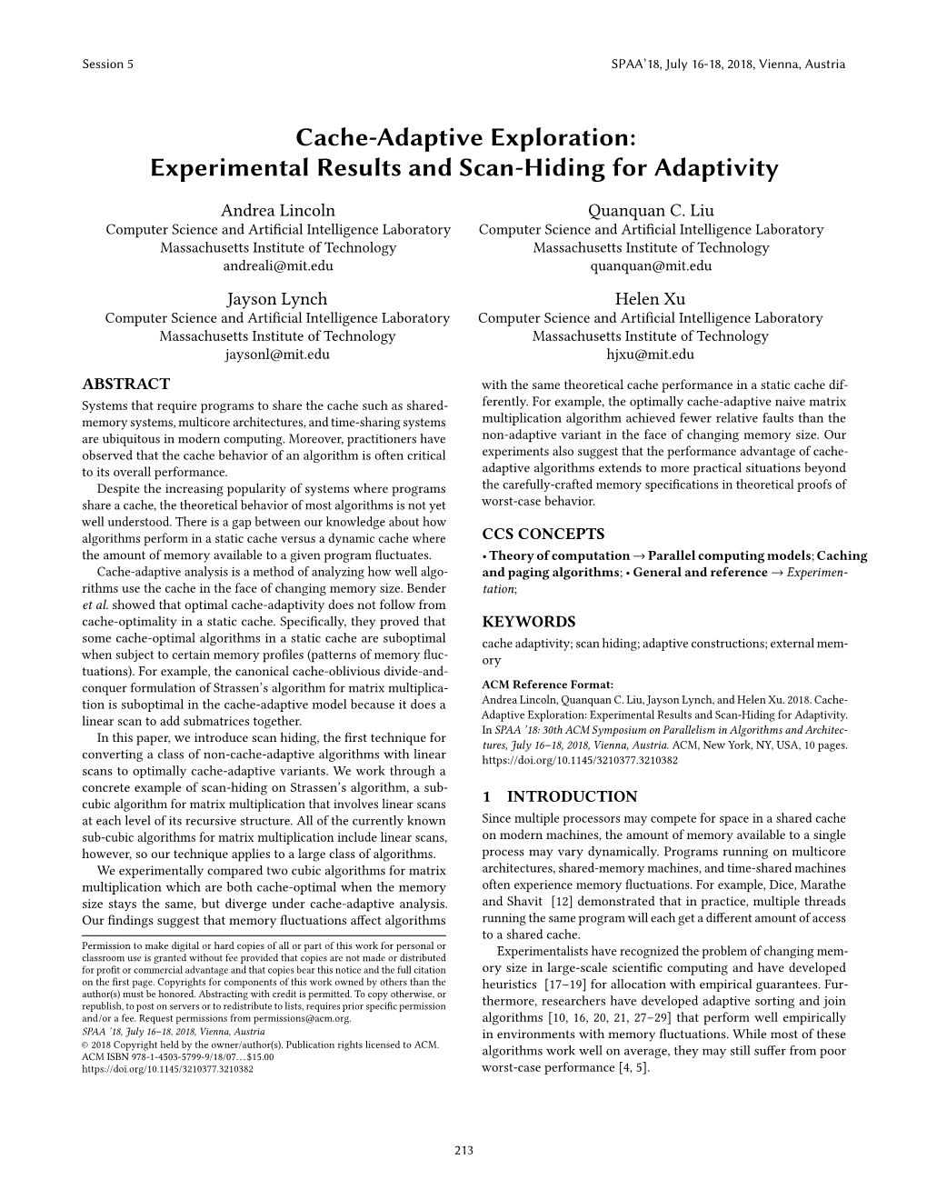 Cache-Adaptive Exploration: Experimental Results and Scan-Hiding for Adaptivity